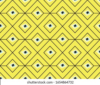 yellow geometric eyes drawn vector