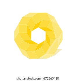 Yellow geometric figure