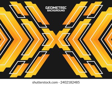 banner amarillo geométrico moderno de fondo 