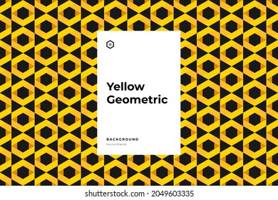 Fondo abstracto de mosaico geométrico amarillo. Fondo de fondo de patrón de textura.Diseño de ilustración de portada. Identidad de la empresa. Plantilla. Miel De Honeycomb Sin Pena. Hexagones De Formas Geométricas