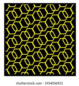 Yellow geometric patterns. Abstract background and Seamless texture design.