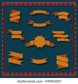 yellow geometric ribbons for phrases