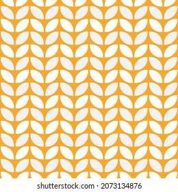 Yellow geometric seamless pattern. Seamless pattern with abstract leaves or flower petals.
