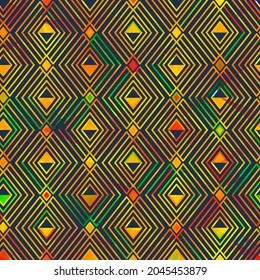 Yellow geometric seamless pattern. Eps 10 vector file.