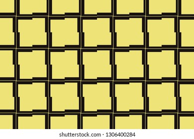Yellow geometric seamless pattern in modern stylish. Abstract background. Vector seamless pattern