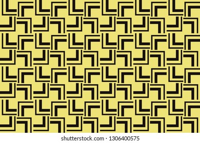 Yellow geometric seamless pattern in modern stylish. Abstract background. Vector seamless pattern