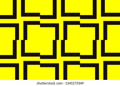 Yellow geometric seamless pattern in modern stylish. Abstract background. Vector seamless pattern