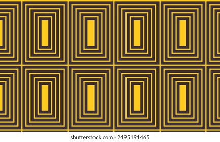 Yellow geometric seamless pattern Rectangle Lines. Minimalist style mosaic repeating print. Perfect for background, wallpaper, textile, craft, package etg. Vector illustration