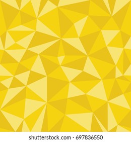 Yellow  Geometric Seamless Pattern From Triangles. Frame Border Wallpaper. Elegant Repeating Vector Ornament
