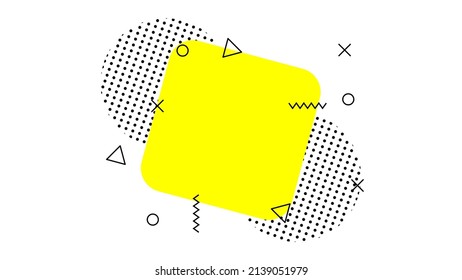 Yellow geometric shape background. Minimal shape for website header, cover, calendar, and sticker.