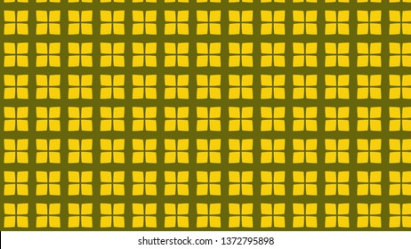 Yellow Geometric Square Pattern Vector Illustration