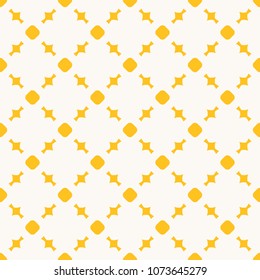 Yellow geometric texture. Vintage seamless pattern with delicate grid, circles, squares, lines, dots, lattice. Abstract colorful background. Repeat design for home decor, wrapping, gift paper, textile