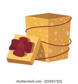 yellow gift box with a bow