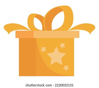 icono de presentación de caja de regalo amarilla