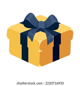 yellow gift box present icon