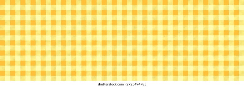 Fondo a cuadros de guinga amarilla. Patrón sin costuras de Vichy. Mantel Antiguas con textura de rejilla. Estampado cuadrado de verano de picnic para tela, diseño textil. 