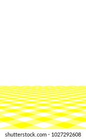 Yellow Gingham pattern. Texture from rhombus/squares for - plaid, tablecloths, clothes, shirts, dresses, paper, bedding, blankets, quilts and other textile products. Vector illustration.