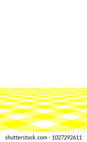 Yellow Gingham pattern. Texture from rhombus/squares for - plaid, tablecloths, clothes, shirts, dresses, paper, bedding, blankets, quilts and other textile products. Vector illustration.