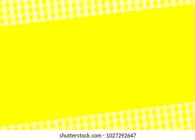 Yellow Gingham pattern. Texture from rhombus/squares for - plaid, tablecloths, clothes, shirts, dresses, paper, bedding, blankets, quilts and other textile products. Vector illustration.