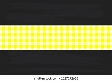 Yellow Gingham pattern. Texture from rhombus/squares for - plaid, tablecloths, clothes, shirts, dresses, paper, bedding, blankets, quilts and other textile products. Vector illustration.
