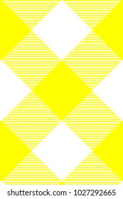 Yellow Gingham pattern. Texture from rhombus/squares for - plaid, tablecloths, clothes, shirts, dresses, paper, bedding, blankets, quilts and other textile products. Vector illustration.