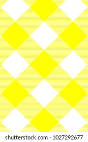 Yellow Gingham pattern. Texture from rhombus/squares for - plaid, tablecloths, clothes, shirts, dresses, paper, bedding, blankets, quilts and other textile products. Vector illustration.