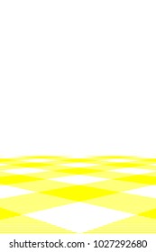 Yellow Gingham pattern. Texture from rhombus/squares for - plaid, tablecloths, clothes, shirts, dresses, paper, bedding, blankets, quilts and other textile products. Vector illustration.