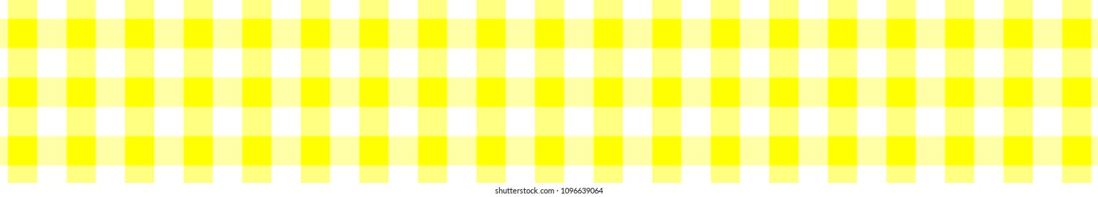 Yellow Gingham pattern. Texture from rhombus/squares for - plaid, tablecloths, clothes, shirts, dresses, paper, bedding, blankets, quilts and other textile products. Vector illustration.