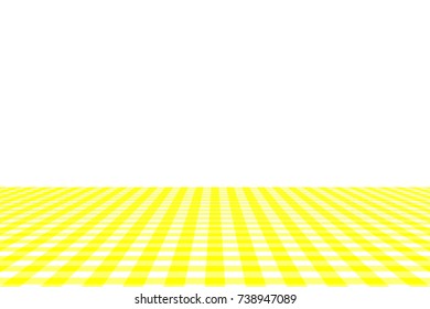 Yellow Gingham pattern. Texture from rhombus/squares for - plaid, tablecloths, clothes, shirts, dresses, paper, bedding, blankets, quilts and other textile products. Vector illustration.