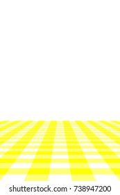 Yellow Gingham pattern. Texture from rhombus/squares for - plaid, tablecloths, clothes, shirts, dresses, paper, bedding, blankets, quilts and other textile products. Vector illustration.