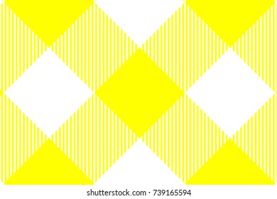 Yellow Gingham pattern. Texture from rhombus/squares for - plaid, tablecloths, clothes, shirts, dresses, paper, bedding, blankets, quilts and other textile products. Vector illustration.