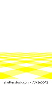 Yellow Gingham pattern. Texture from rhombus/squares for - plaid, tablecloths, clothes, shirts, dresses, paper, bedding, blankets, quilts and other textile products. Vector illustration.