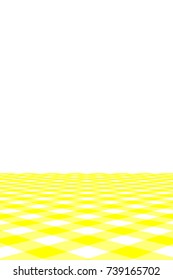 Yellow Gingham pattern. Texture from rhombus/squares for - plaid, tablecloths, clothes, shirts, dresses, paper, bedding, blankets, quilts and other textile products. Vector illustration.