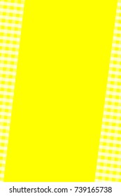 Yellow Gingham pattern. Texture from rhombus/squares for - plaid, tablecloths, clothes, shirts, dresses, paper, bedding, blankets, quilts and other textile products. Vector illustration.