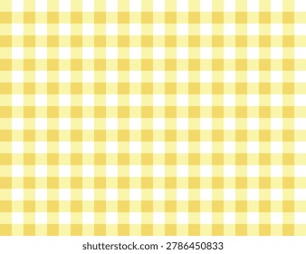 Yellow gingham seamless checkered pattern background