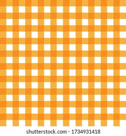 Gingham jaune sans couture. Texture de rhombus/carrés pour - plaid, nappes, vêtements, chemises, robes, papier, literie, couvertures, courtepointes et autres produits textiles. Illustration vectorielle.
