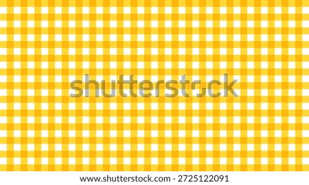 Yellow gingham seamless pattern in Vichy style. Autumn or Thanksgiving textile print for tablecloths, picnic blankets, napkins, shirts, or handkerchiefs. Vector flat design