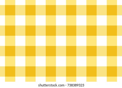 Yellow Gingham Tablecloth Seamless Background Pattern Design
