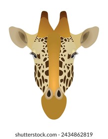 Yellow giraffe head. vector illustration
