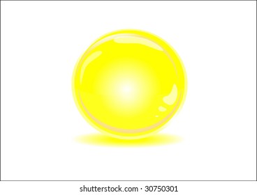 Yellow glass sphere