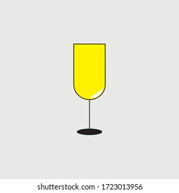 Yellow glass vector illustration eps 10