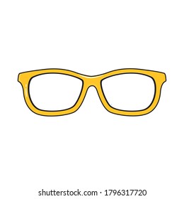 yellow glasses design, Fashion style accessory eyesight optical lens view modern sight and eye theme Vector illustration