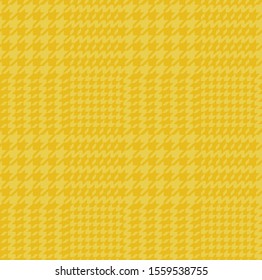 Yellow glen check pattern. Stylish hounds tooth checkered design.