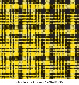 Yellow Glen Plaid textured seamless pattern suitable for fashion textiles and graphics