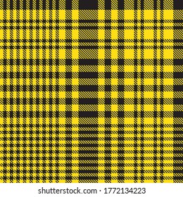 Yellow Glen Plaid textured seamless pattern suitable for fashion textiles and graphics