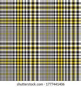 Yellow Glen Plaid textured seamless pattern suitable for fashion textiles and graphics
