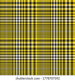 Yellow Glen Plaid textured seamless pattern suitable for fashion textiles and graphics