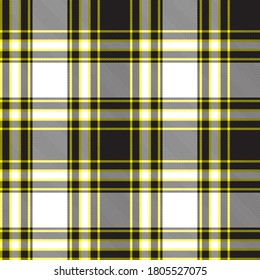 Yellow Glen Plaid textured seamless pattern suitable for fashion textiles and graphics