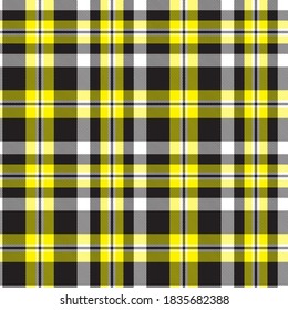 Yellow Glen Plaid textured seamless pattern suitable for fashion textiles and graphics