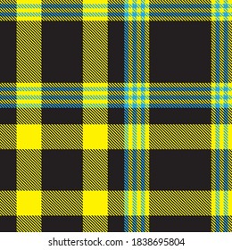 Yellow Glen Plaid textured seamless pattern suitable for fashion textiles and graphics